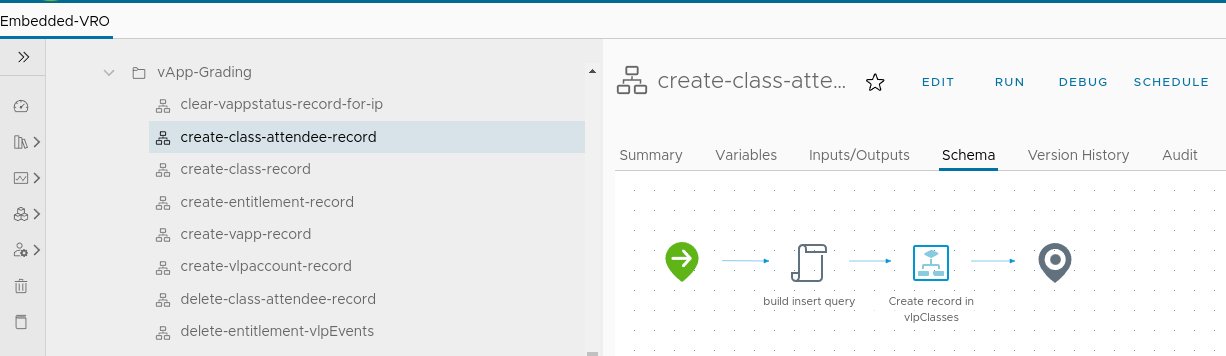 create-class-attendee-record workflow