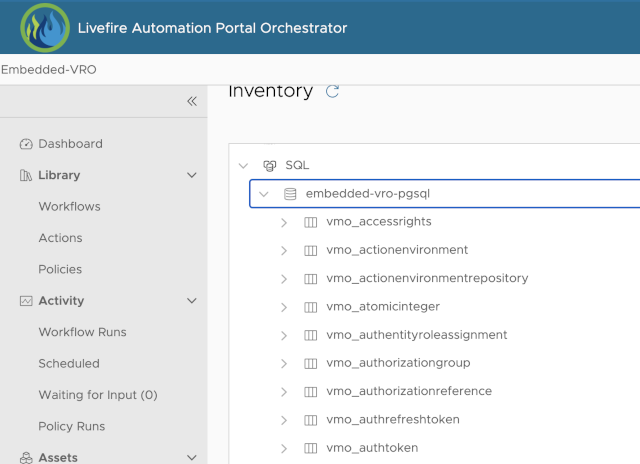 How I accessed embedded Aria Orchestrator PostgreSQL DB